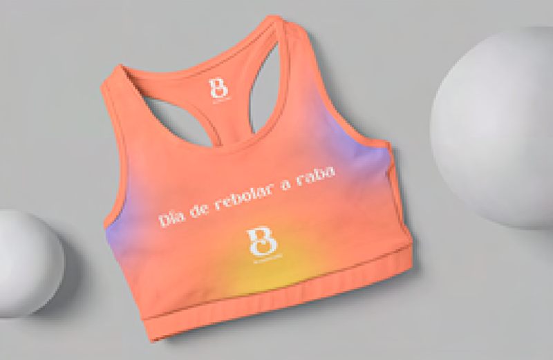 Coral gradient Brasileirada sports bra