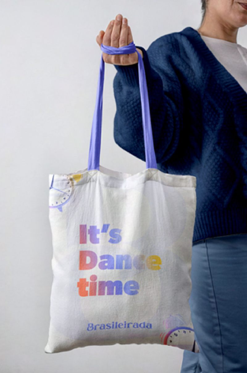 Brasileirada It's Dance Time canvas tote bag